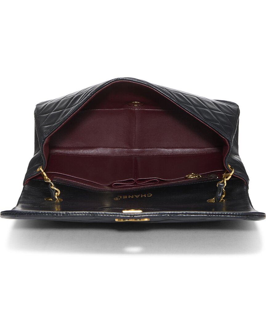 Chanel Black Lambskin Leather Full Flap Small (   )