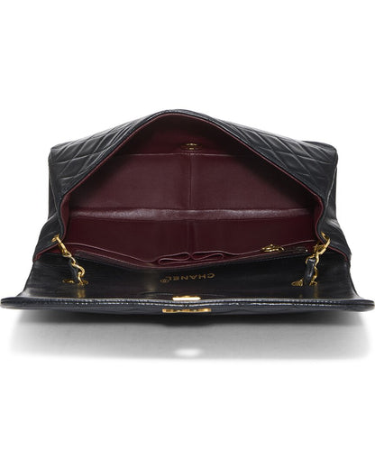 Chanel Black Lambskin Leather Full Flap Small (   )