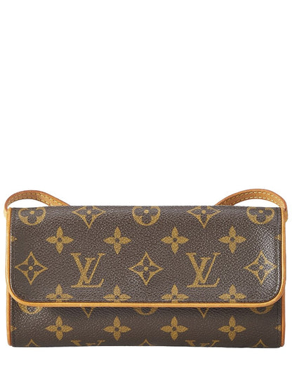 Louis Vuitton Brown Monogram Canvas Pochette Twin Pm (   )