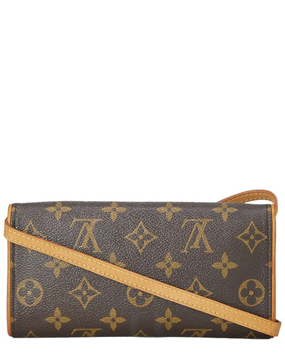 Louis Vuitton Brown Monogram Canvas Pochette Twin Pm (   )