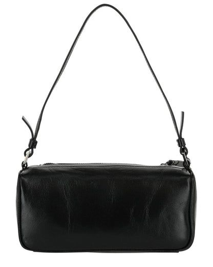 By Far Eva Creased Leather Shoulder Bag