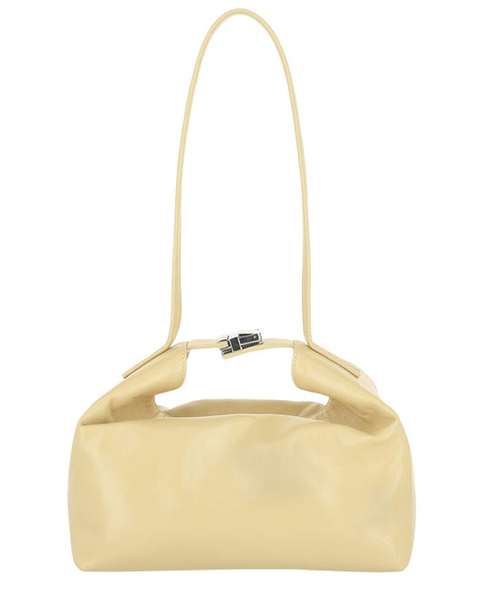 By Far Bea Creased Leather Shoulder Bag