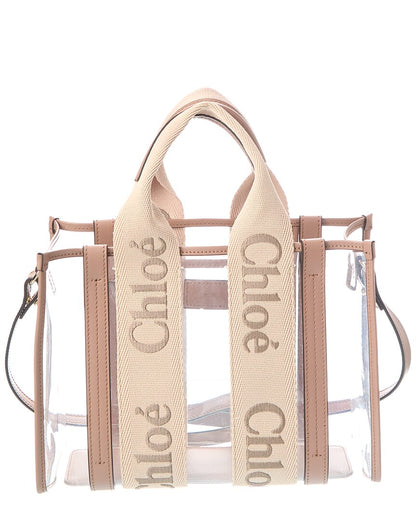 Chloé Woody Small Vinyl & Leather Tote