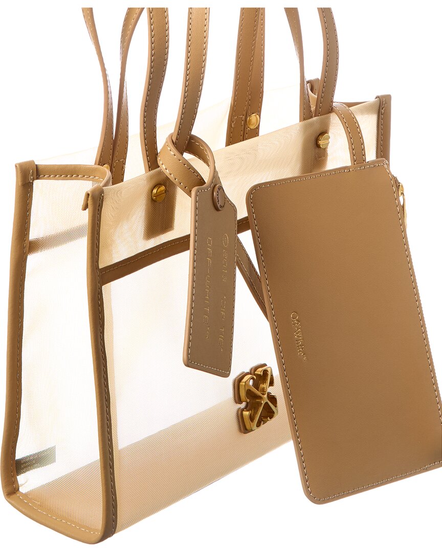 Off-White™ Boxy Small Mesh & Leather Tote