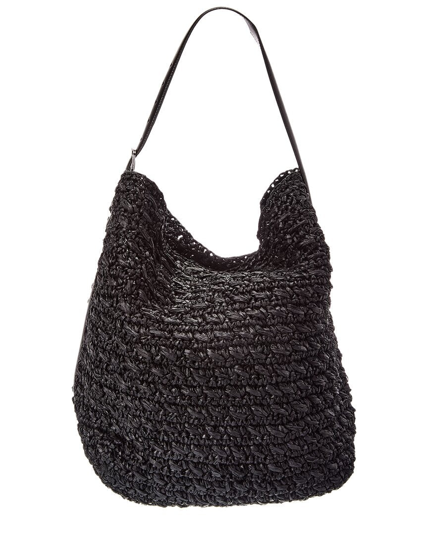 Toteme Straw & Leather Tote