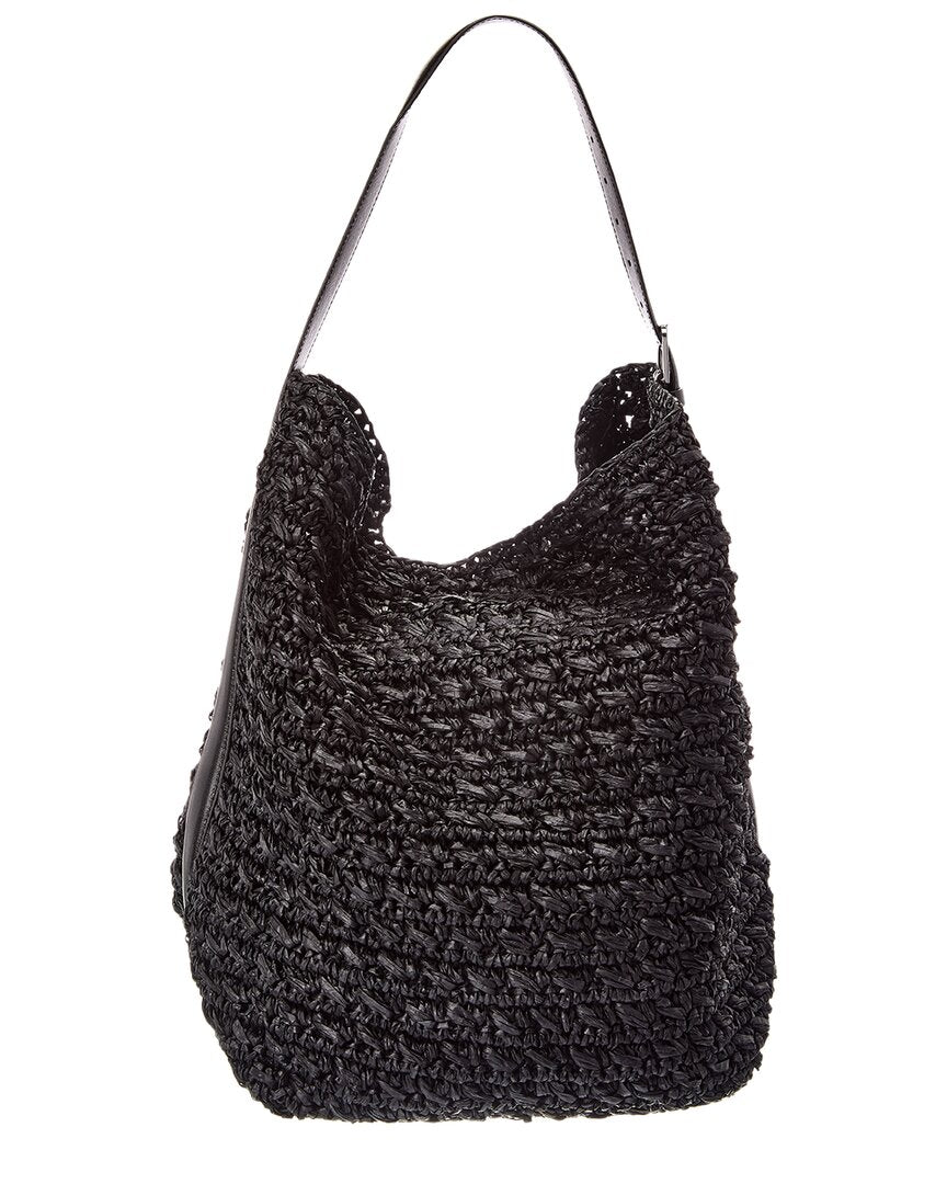 Toteme Straw & Leather Tote
