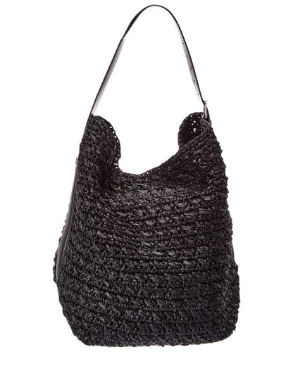 Toteme Straw & Leather Tote