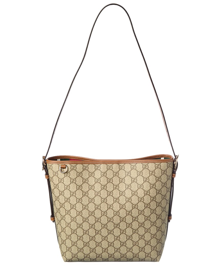 Gucci Gs Small Supreme Canvas & Leather Tote