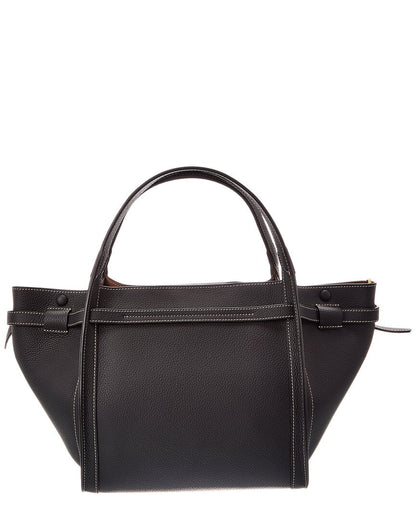 Tod's Logo Small Leather Tote