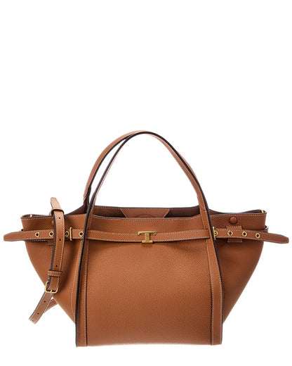 Tod's Logo Small Leather Tote