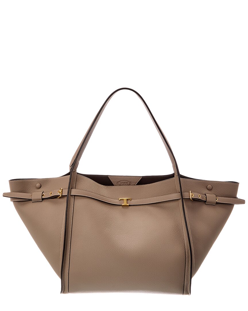 Tod's Logo Medium Leather Tote
