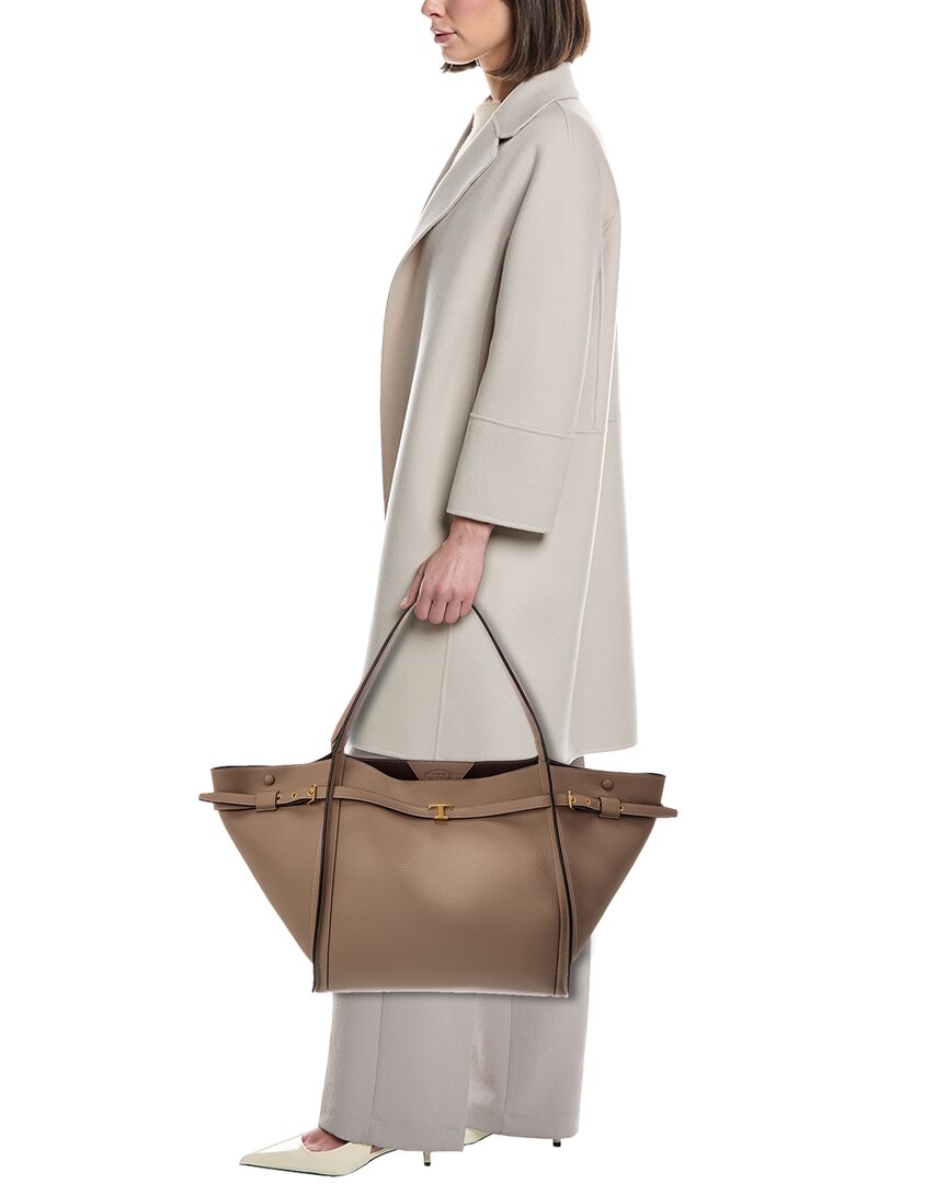 Tod's Logo Medium Leather Tote