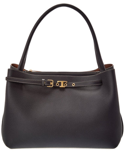 Tod's Logo Small Leather Tote