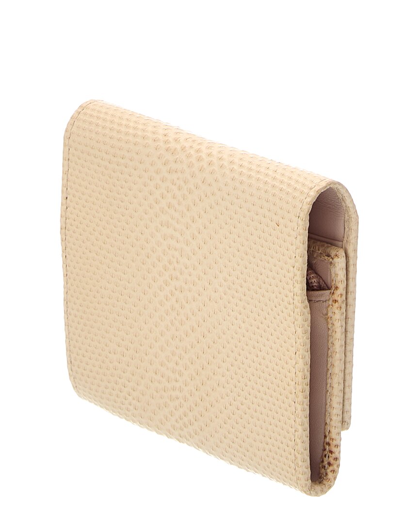 Gucci White Lizard Gg Card Case (   )