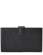 Chanel Black Caviar Leather Caviar 'Cc' Timeless Long Wallet (