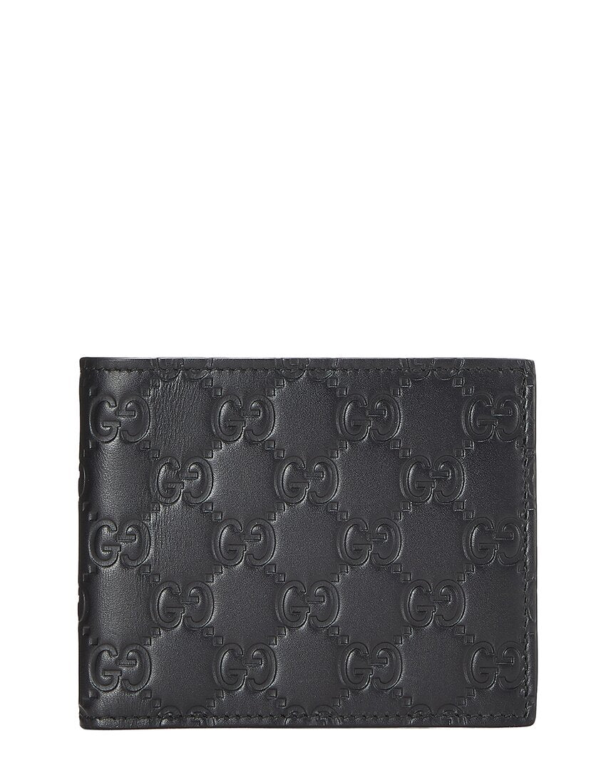 Gucci Black Guccissima Leather Guccissima Bi-Fold Wallet (   )