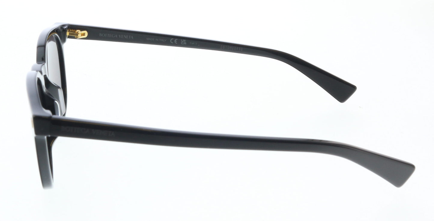 Bottega Veneta BV1253S-001 Black Round Sunglasses  Gold