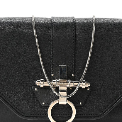 Sugar Goatskin Obsedia Chain Shoulder Bag Black