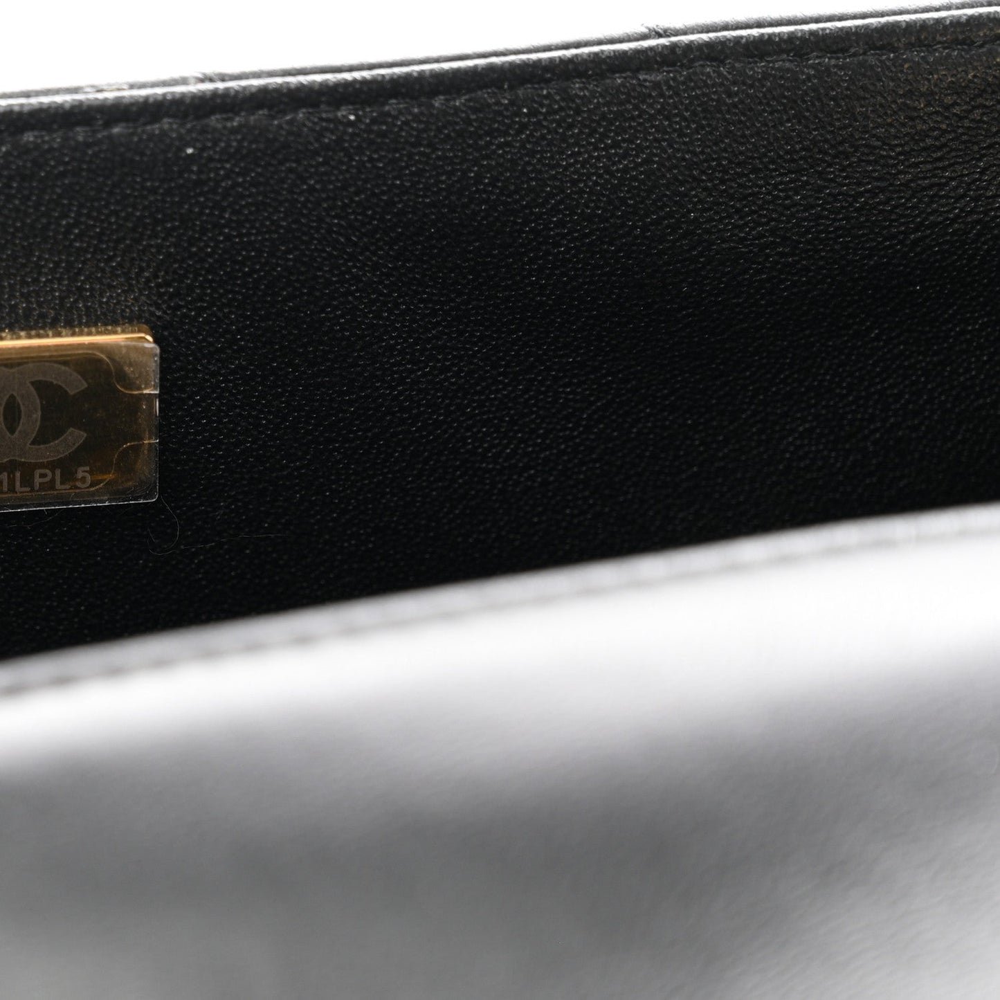 Lambskin Quilted Mini Rectangular Flap Black