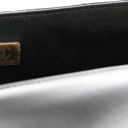 Lambskin Quilted Mini Rectangular Flap Black