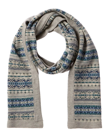J.Mclaughlin Arthur Wool Scarf Grey Multi One Size