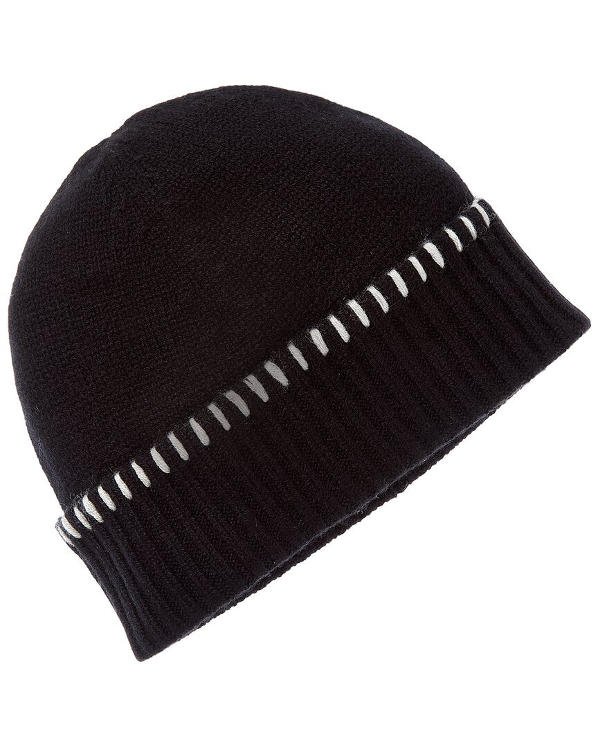 Bruno Magli Whipstitch Cuffed Cashmere Hat