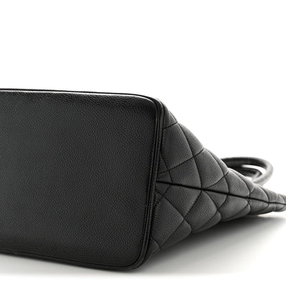 Caviar Quilted Medallion Tote Black