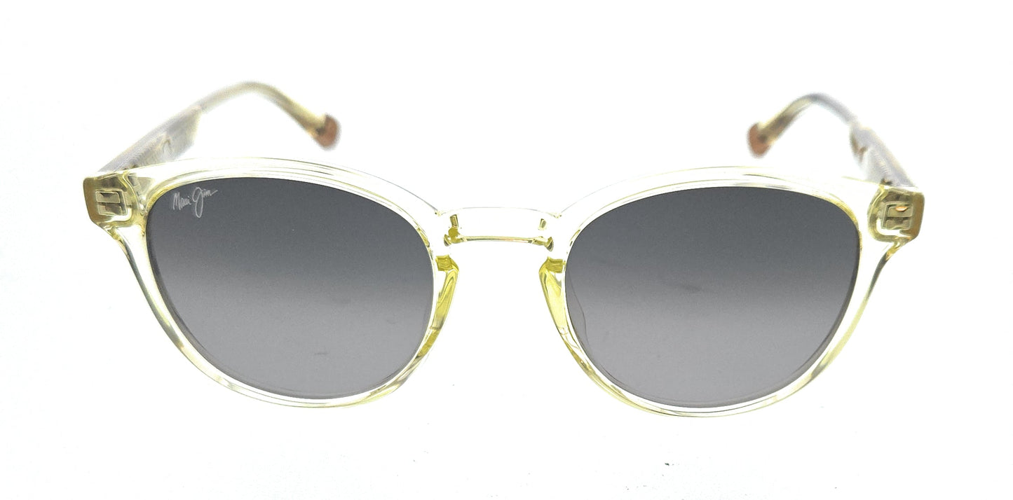 Maui Jim MJ0636S004 Retro Round Sunglasses Translucent Yellow Frame