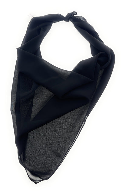 Dolce & Gabbana Black Solid Womens Silk Scarf