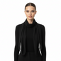 Dolce & Gabbana Black Solid Womens Silk Scarf