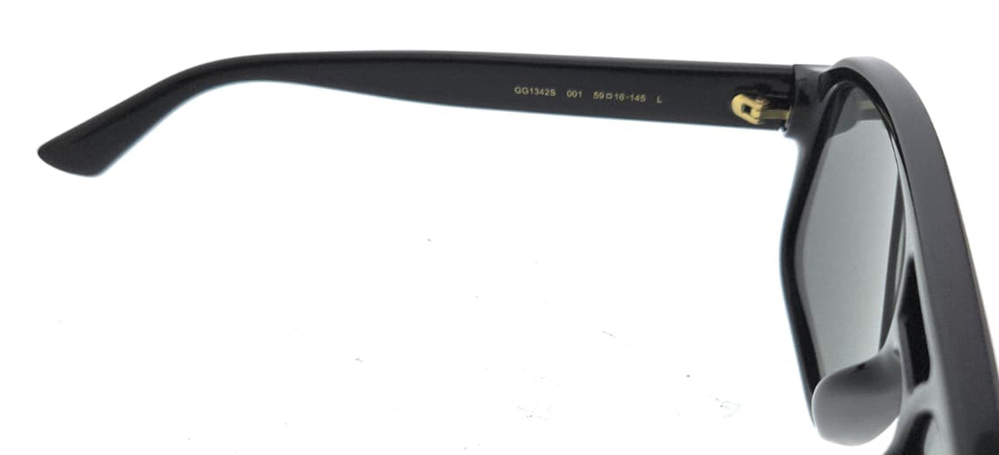 Gucci GG1342S-001 Black Smoke Pilot Sunglasses