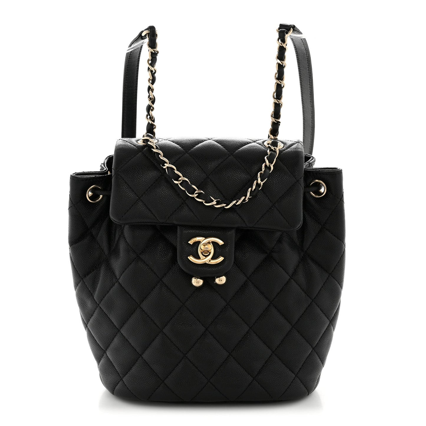 Caviar Quilted Mini Urban Spirit Backpack Black