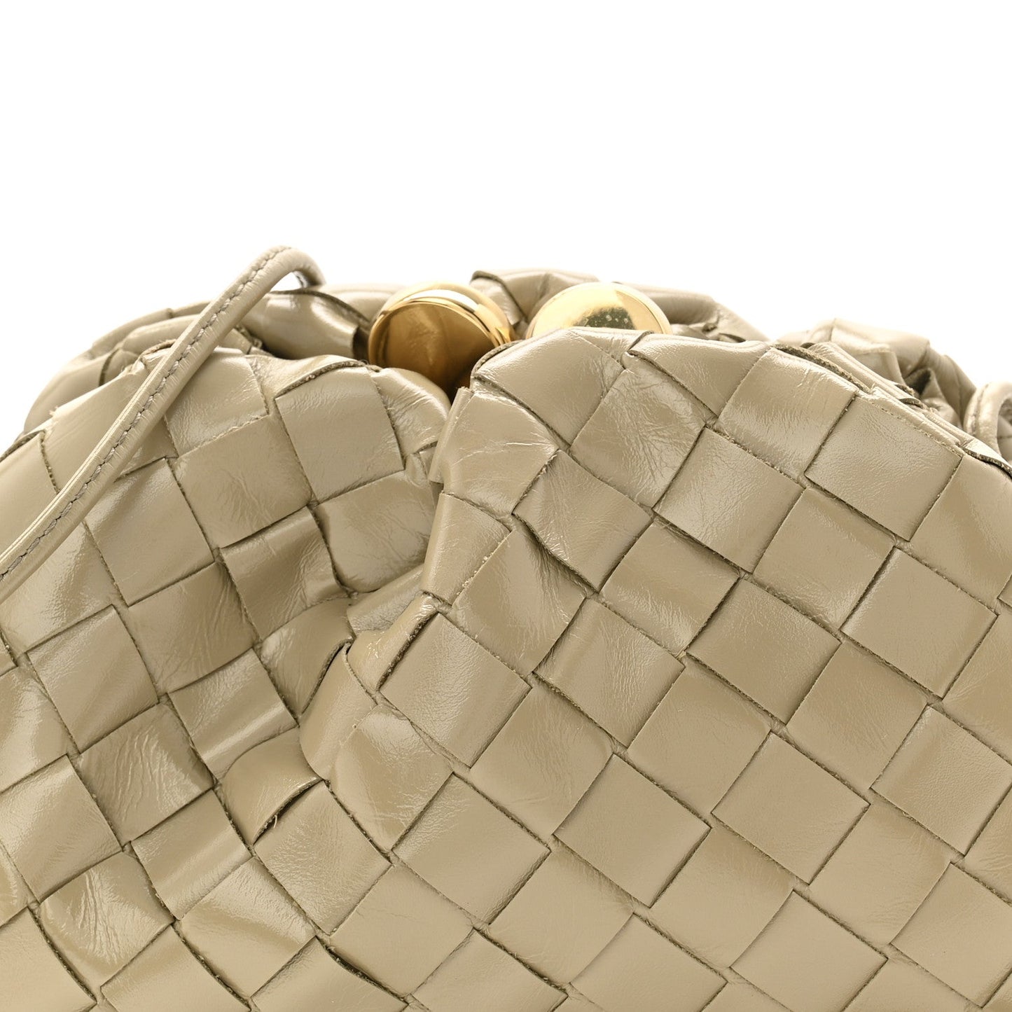 Patent Intrecciato The Mini Pouch Travertine