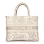 Canvas Embroidered Medium Dioriviera Toile De Jouy Book Tote Gray