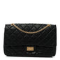 Aged Calfskin Quilted 2.55 Reissue 227 Flap Black