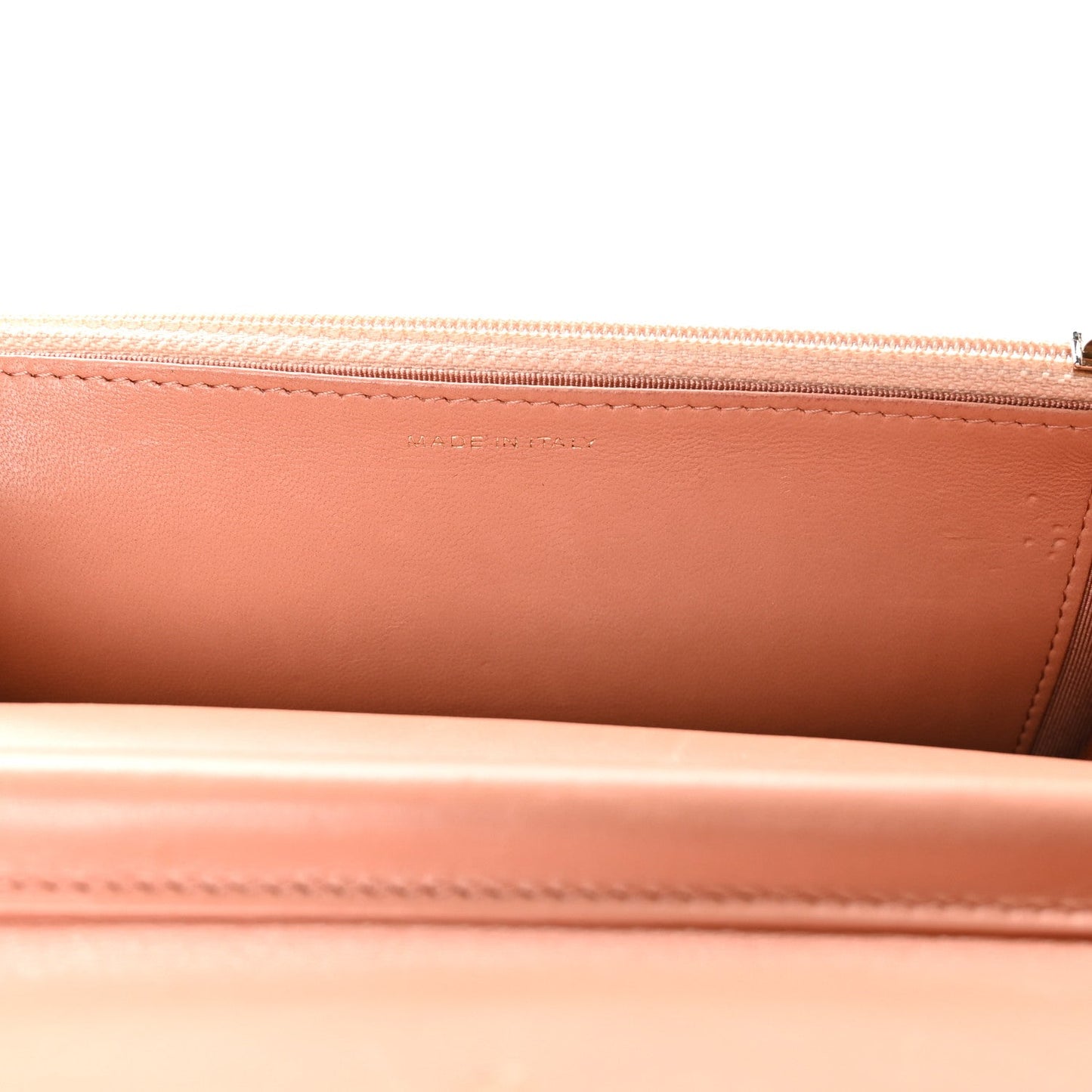 Lambskin Quilted Wallet on Chain WOC Salmon Pink