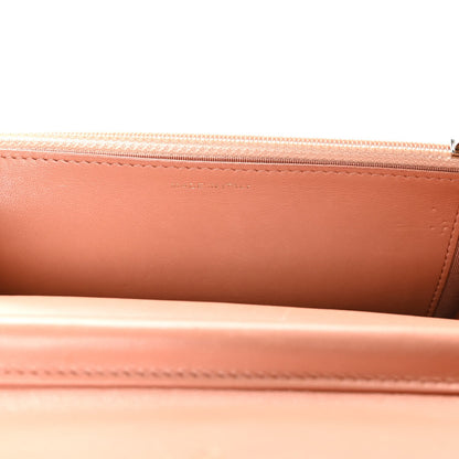 Lambskin Quilted Wallet on Chain WOC Salmon Pink