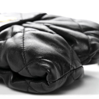 Lambskin Quilted Mini Bow Bag Black