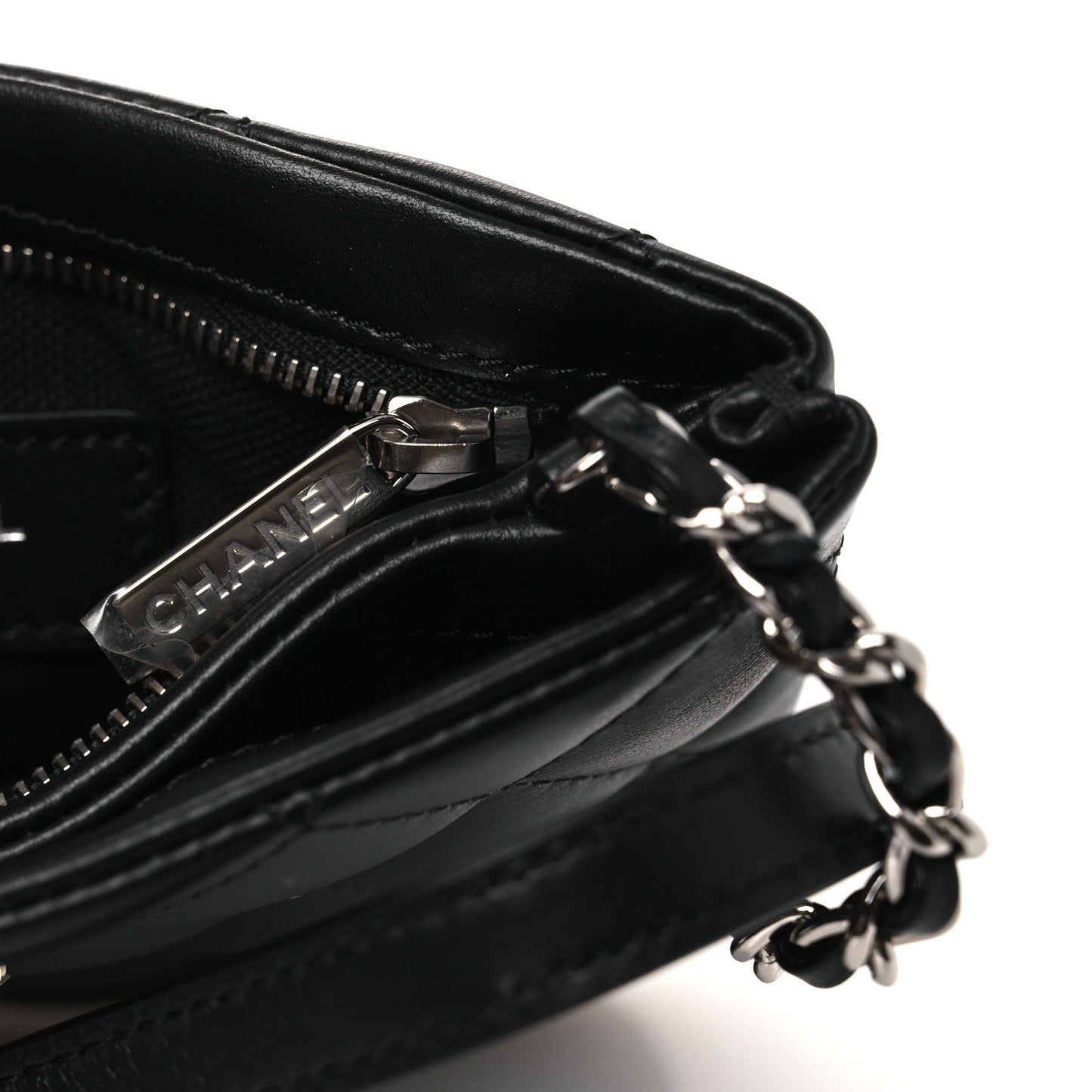 Lambskin Quilted Uniform Crossbody Bag Black
