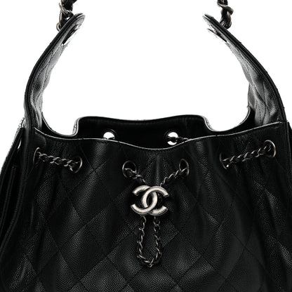 Caviar Quilted Small Chanel 25 Handbag Black