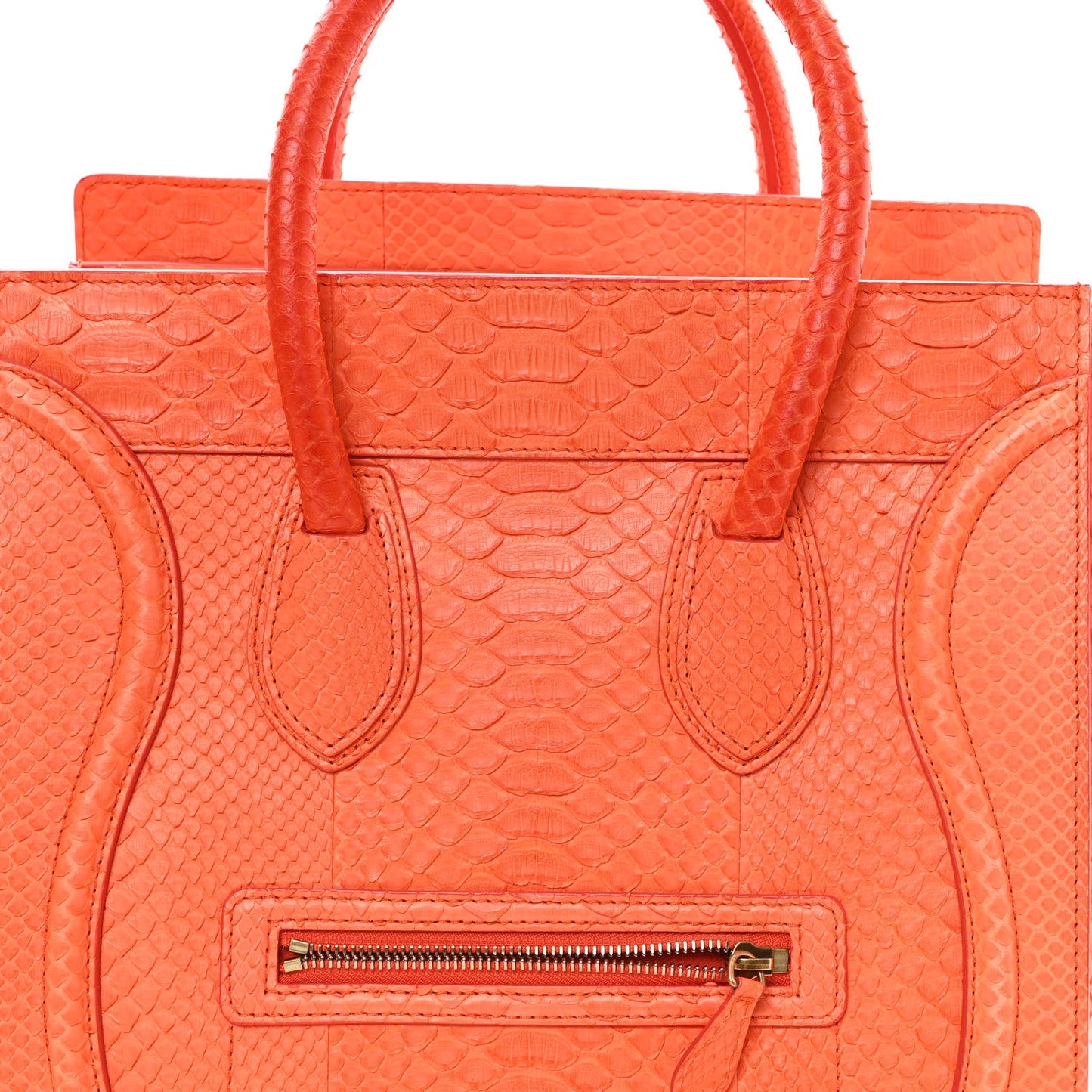 Snakeskin Mini Luggage Orange