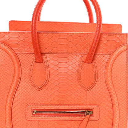 Snakeskin Mini Luggage Orange