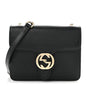 Dollar Calfskin Small Interlocking G Shoulder Bag Black