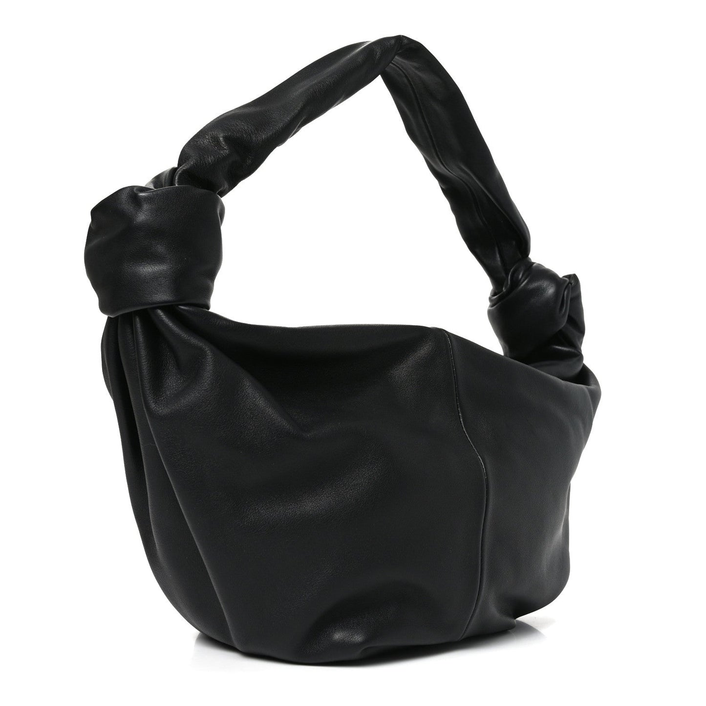 Calfskin Teen Double Knot Hobo Black