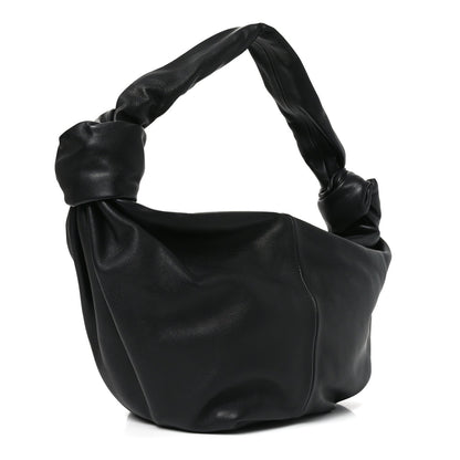 Calfskin Teen Double Knot Hobo Black