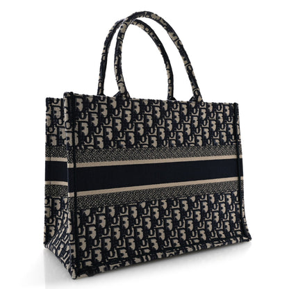 Oblique Medium Book Tote Blue Multicolor