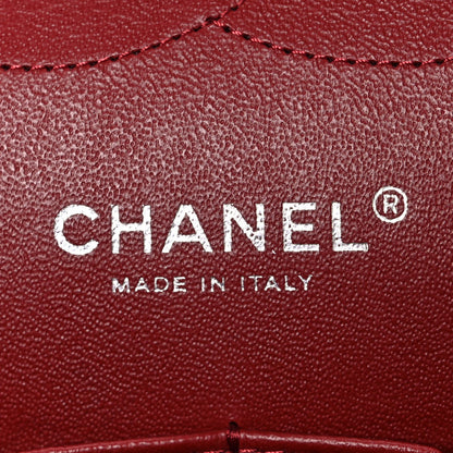Caviar Quilted Jumbo Double Flap Burgundy