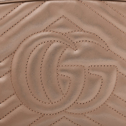 Calfskin Matelasse Small GG Marmont Chain Shoulder Bag Porcelain Rose