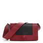 Shiny Smooth Calfskin Medium Frame Shoulder Bag Red Navy