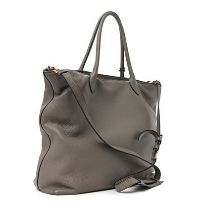 Vitello Daino Zippered Tote Argilla